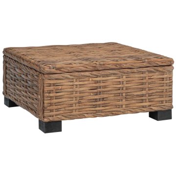 Vidaxl Klubska miza GENDT Naravni rattan Naravna 67 x 60 x 30 cm