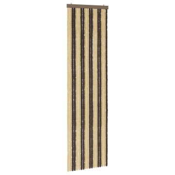 Vidaxl Zaslon proti insektom Chenille Temno rjava in bež 56 x 200 cm