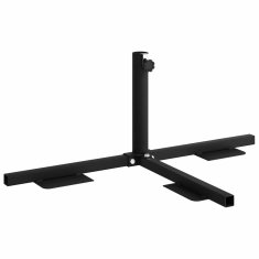 Vidaxl Okvir osnove za polovični dežnik Črna Jeklo for 32-38 mm Pole