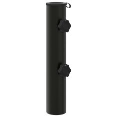 Vidaxl Osnova cev za dežnik 0,6 kg Črna elezo 40-50 mm