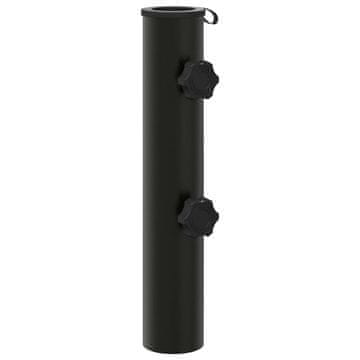 Vidaxl Osnova cev za dežnik 0,6 kg Črna elezo 40-50 mm