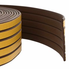 Vidaxl Samolepilni tesnilni trak za okna 8 x 2 mm 12 m Rjava EPDM pena