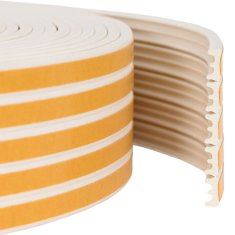 Vidaxl Samolepilni tesnilni trak za okna 9 x 4 mm 12 m Bela EPDM pena