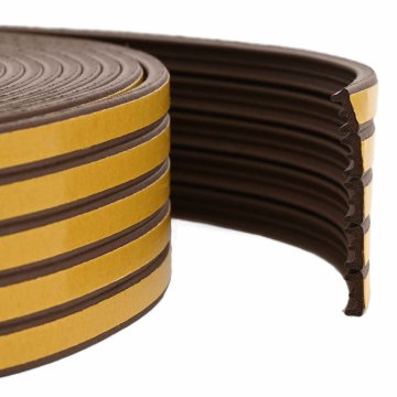 Vidaxl Samolepilni tesnilni trak za okna 9 x 4 mm 12 m Rjava EPDM pena