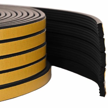 Vidaxl Samolepilni tesnilni trak za okna 8 x 3 mm 100 m Črna EPDM pena