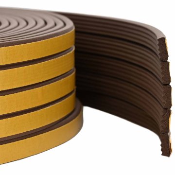 Vidaxl Samolepilni tesnilni trak za okna 8 x 3 mm 25 m Rjava EPDM pena