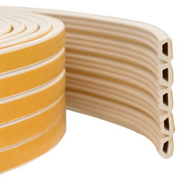 Vidaxl Samolepilni tesnilni trak za okna 10 x 6 mm 50 m Bela EPDM pena