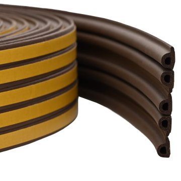 Vidaxl Samolepilni tesnilni trak za okna 9 x 6 mm 12 m Rjava EPDM pena