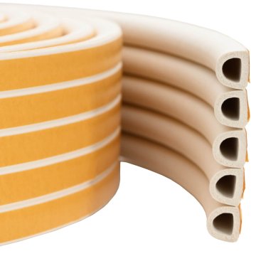 Vidaxl Samolepilni tesnilni trak za okna 9 x 8 mm 25 m Bela EPDM pena