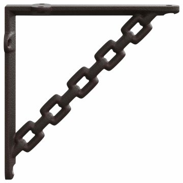 Vidaxl Nosilci za stenske police 12 kos Antik rjava 10.5 x 10.5 x 3 cm