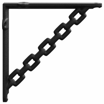 Vidaxl Nosilci za stenske police 12 kos Črna 10.5 x 10.5 x 3 cm Jeklo