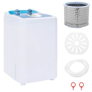 Vidaxl Mini pralni stroj z enim bobnom 4,6 kg Modra in bela