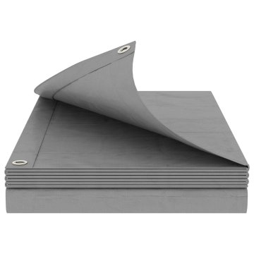 Vidaxl Tarpaulin s očesi Svetlo siva 6 x 8 m 260 gsm PE