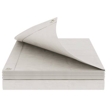 Vidaxl Tarpaulin s očesi Bela 6 x 8 m 180 gsm PE