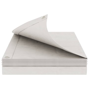 Vidaxl Tarpaulin s očesi Bela 8 x 10 m 260 gsm PE