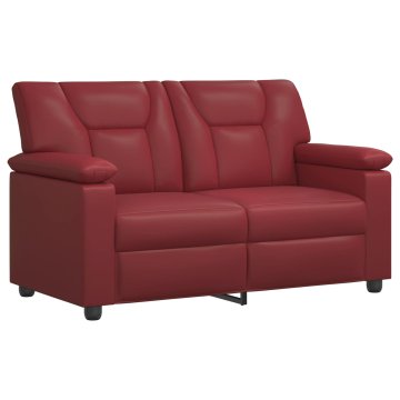 Vidaxl Kavč Vinorodna rdeča 151 x 85 x 93 cm Umetno usnje