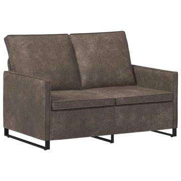 Vidaxl Dvosedenjski kavč Temno siva 130 x 81 x 82 cm Umetni velur