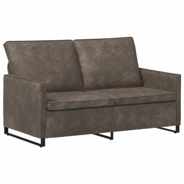 Vidaxl Dvosedenjski kavč Temno siva 150 x 81 x 82 cm Umetni velur