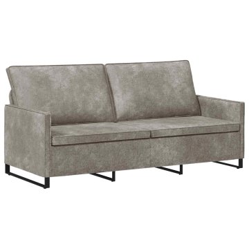 Vidaxl 3-sedna sofa Svetlo siva 190 x 81 x 82 cm Umetni velur