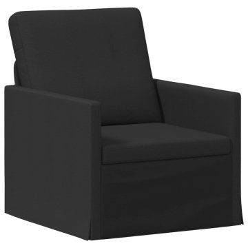 Vidaxl Fotelj Črna 70 x 81 x 82 cm Blago