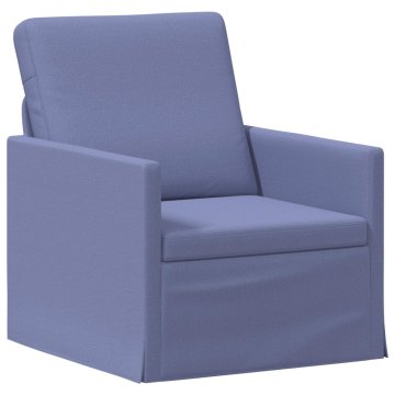 Vidaxl Fotelj Jeans modra 70 x 81 x 82 cm Blago