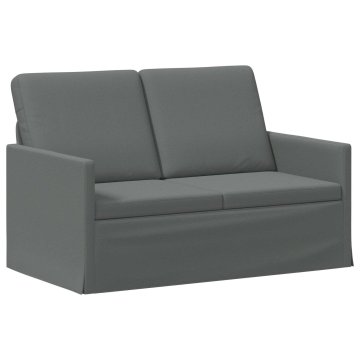 Vidaxl Dvosedenjski kavč Temno siva 130 x 81 x 82 cm Blago