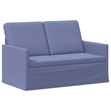 Vidaxl Dvosedenjski kavč Jeans modra 130 x 81 x 82 cm Blago