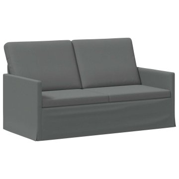 Vidaxl Dvosedenjski kavč Temno siva 150 x 81 x 82 cm Blago