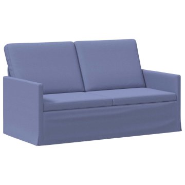 Vidaxl Dvosedenjski kavč Jeans modra 150 x 81 x 82 cm Blago