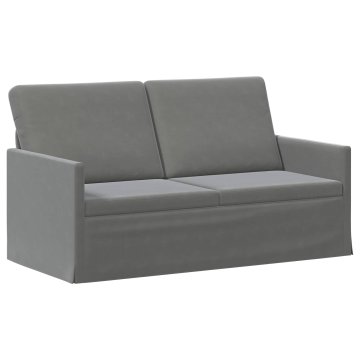 Vidaxl Dvosedenjski kavč Temno siva 150 x 81 x 82 cm Žamet