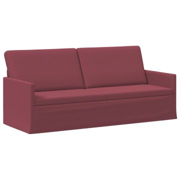 Vidaxl 3-sedna sofa Vinorodna rdeča 190 x 81 x 82 cm Blago