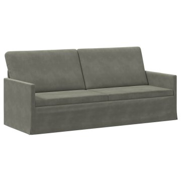 Vidaxl 3-sedna sofa Svetlo siva 190 x 81 x 82 cm Žametna tkanina