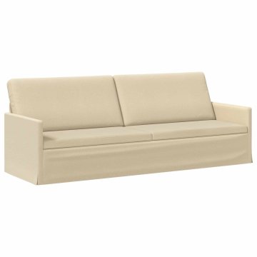 Vidaxl 3-sedna sofa Krem 220 x 81 x 82 cm Blago