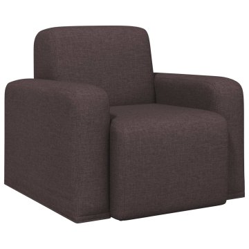 Vidaxl Fotelj Temno rjava Blago