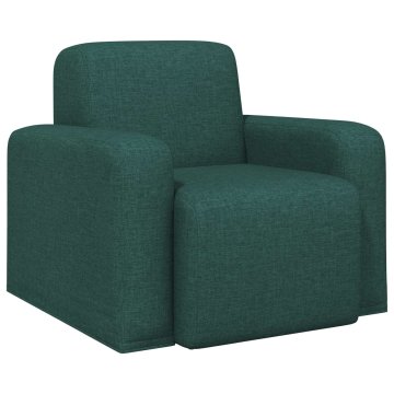 Vidaxl Fotelj Temno zelena Blago