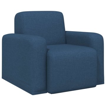 Vidaxl Fotelj Modra Blago