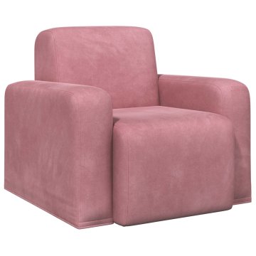 Vidaxl Fotelj Roza Žamet