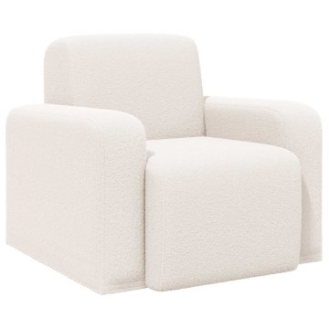 Vidaxl Fotelj Krem Bouclé