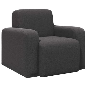 Vidaxl Fotelj Temno siva Bouclé