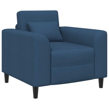 Vidaxl Fotelj Modra Blago