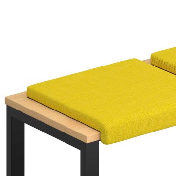 Vidaxl Blazina za klop 2 kos Blago Svetlo rumena Globina 35 cm