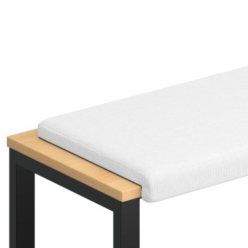 Vidaxl Blazina za klop Blago Bela Globina 35 cm