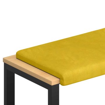 Vidaxl Blazina za klop Žamet Rumena Globina 35 cm