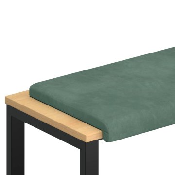 Vidaxl Blazina za klop Žamet Morsko zelena Globina 35 cm