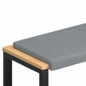 Vidaxl Blazina za klop Blago Svetlo siva Globina 35 cm