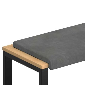 Vidaxl Blazina za klop Žamet Temno siva Globina 35 cm