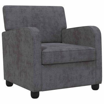 Vidaxl Fotelj Temno siva Chenille