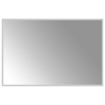 Vidaxl LED kopalniško ogledalo Transparentno 90 x 60 cm kaljeno steklo