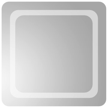 Vidaxl LED kopalniško ogledalo Transparentno 50 x 50 cm kaljeno steklo
