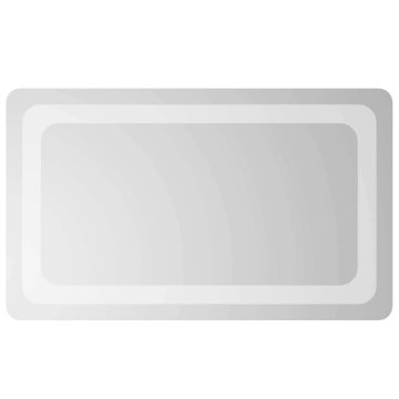 Vidaxl LED kopalniško ogledalo Transparentno 50 x 30 cm kaljeno steklo